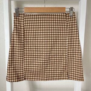 NWOT Double Zero Houndstooth Mini Skirt Medium